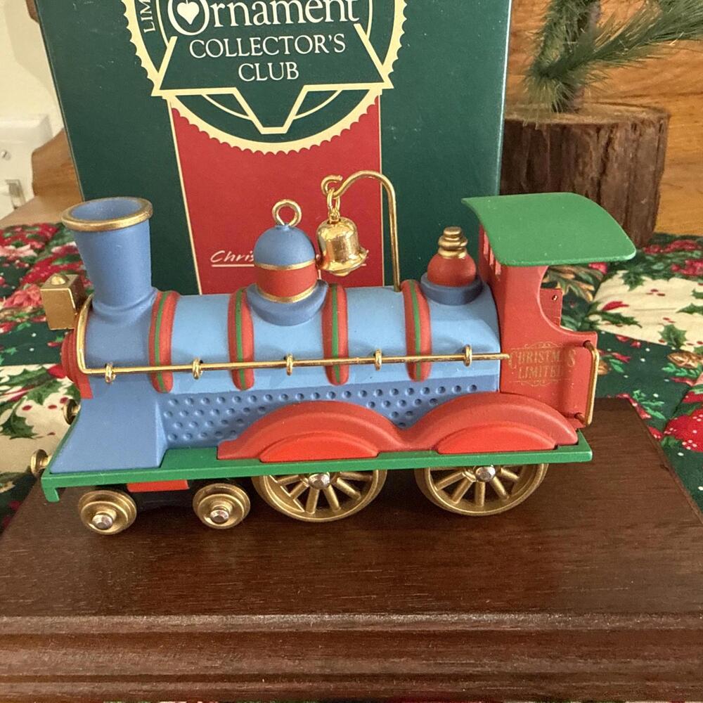 VTG Hallmark Christmas Express Train Ornament Steam Locomotive Limited Edition - Picture 2 of 10
